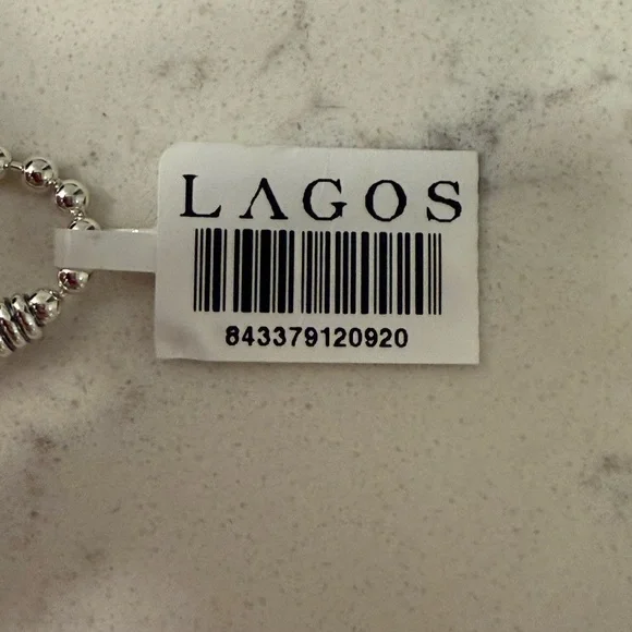 Sterling Silver and 18 yellow gold Lagos Love Knot 15MM Pendant on chain - Picture 2 of 5